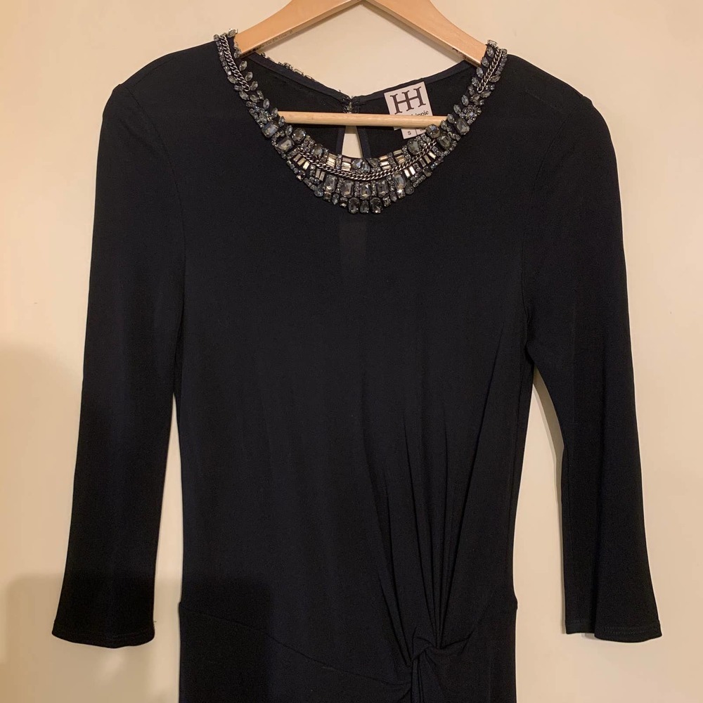 Haute Hippie Crystal Neck Embellished Midi Dress S - Picture 4 of 11